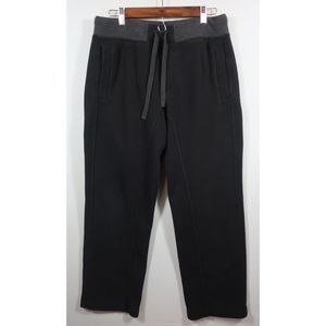 LULULEMON BLACK & GRAY SWEATPANTS Drawstring Heavy Pockets Discontinued? Large